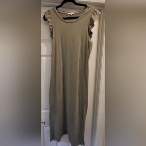 Olive green sleeveless dress